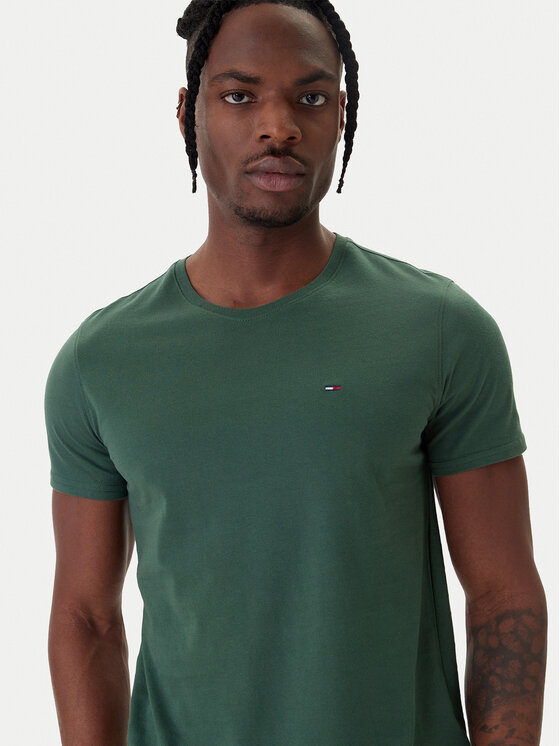 Tommy Jeans Tommy Jeans Póló DM0DM04411 Zöld Slim Fit