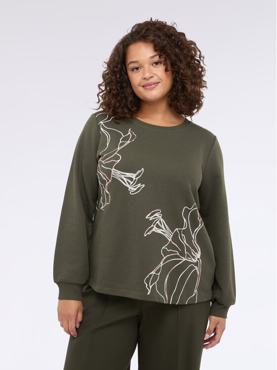 Fiorella Rubino Fiorella Rubino Felpa G802L008737N035 Verde Regular Fit
