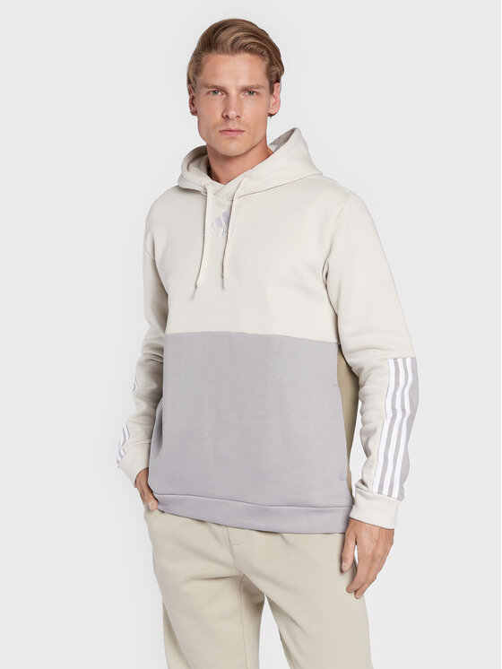 adidas adidas Bluză Essentials Colorblock HL1985 Bej Standard Fit