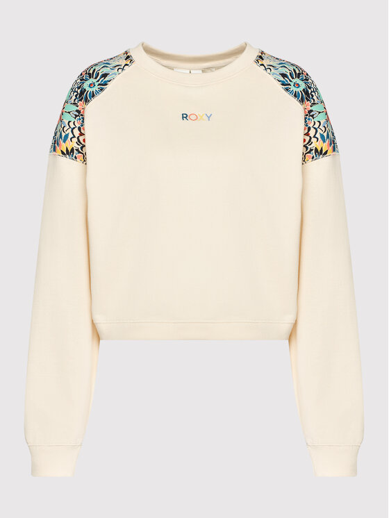 Roxy Roxy Felpa Marine Bloom ERJFT04411 Écru Relaxed Fit