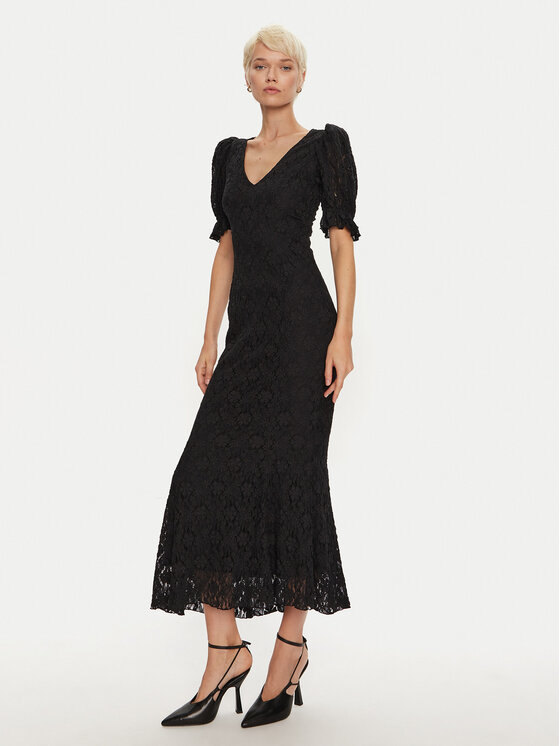 ROTATE ROTATE Φόρεμα κοκτέιλ Drola 113071100 Μαύρο Slim Fit