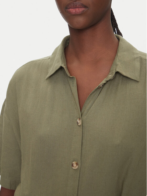 Vero Moda Vero Moda Rochie tip cămașă Thea 10333791 Verde Loose Fit