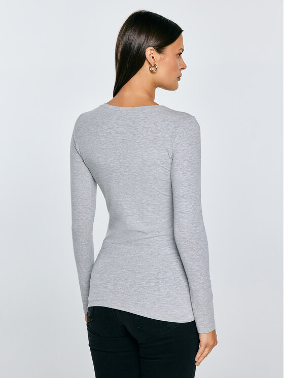 BIG STAR BIG STAR Longsleeve CLASSIC Szary Slim Fit