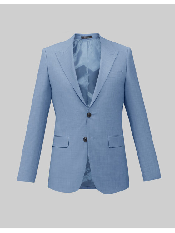 Borgio Borgio Marynarka bairo Błękitny Slim Fit