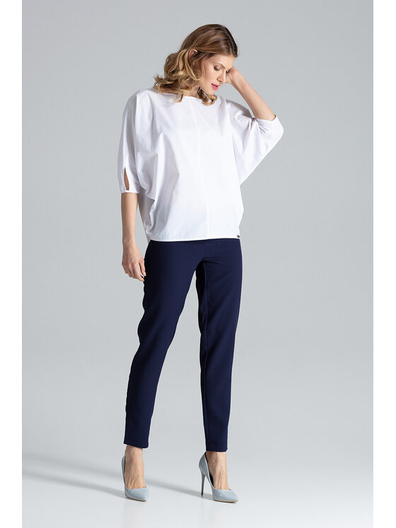FIGL FIGL Halenka M563 Bílá Regular Fit