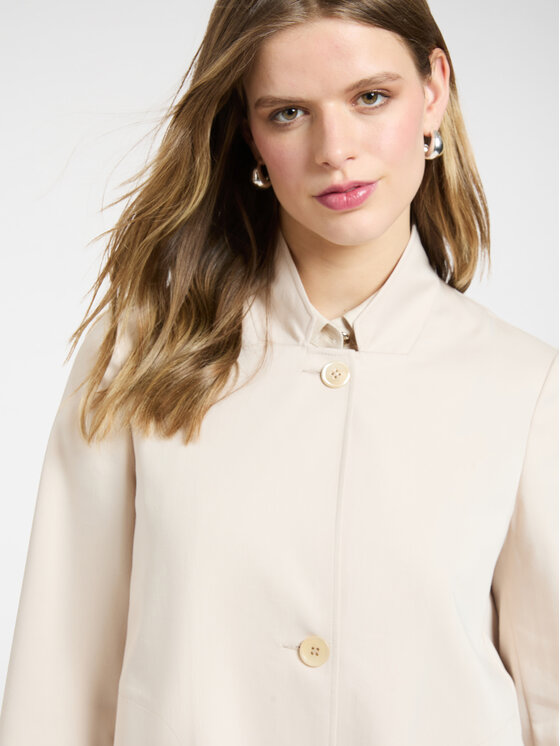 Elena Mirò Elena Mirò Marynarka R404Z000052N052 Kremowy Boxy Fit