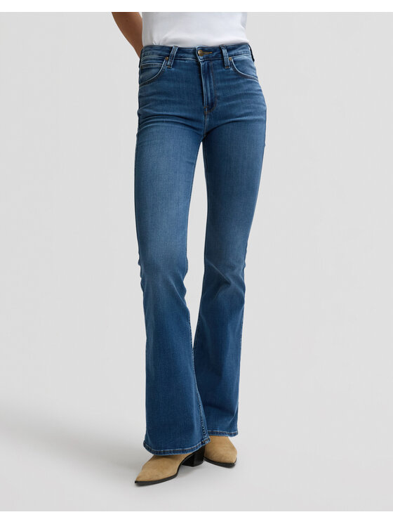 Lee Lee Jeansy BREESE Niebieski Bootcut Fit