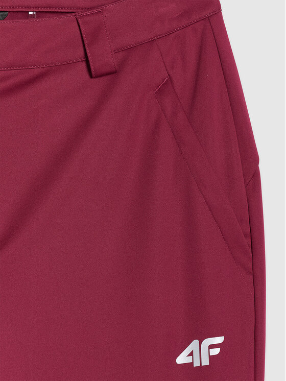 4F 4F Spodnie outdoor HALNY Bordowy Slim Fit