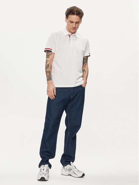 Geox Geox Polo M4510L T2649 F1492 Biały Regular Fit