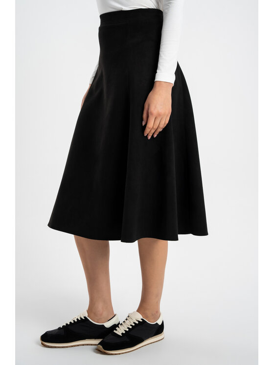CLICK CLICK Spódnica midi 70-754 Czarny Classic Fit
