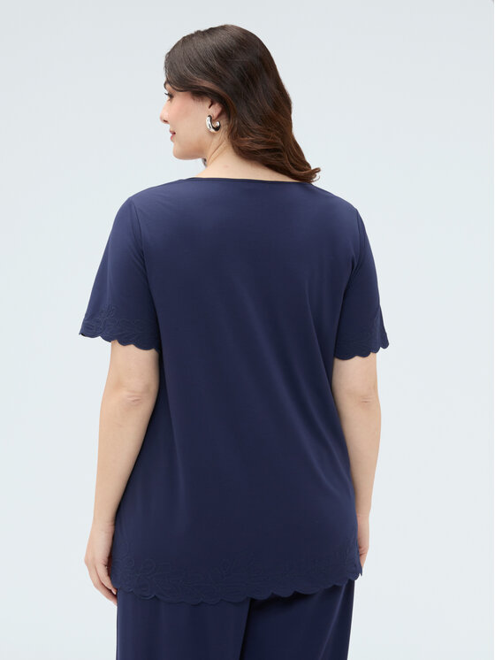 Fiorella Rubino Fiorella Rubino T-shirt G03ZL008901N034 Blu Regular Fit