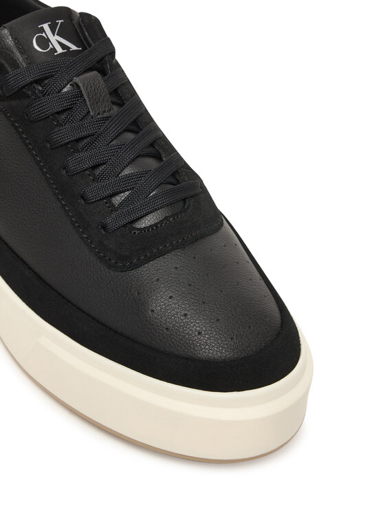 Calvin Klein Calvin Klein Сникърси Basket Cupsole Laceup Lth-Nu YM0YM01354 Черен