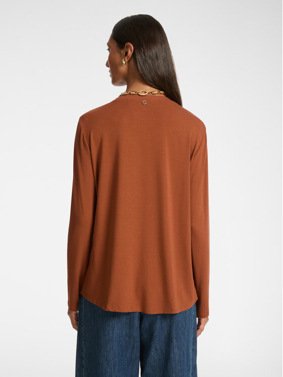 Elena Mirò Elena Mirò T-shirt G292Z000450N037 Marrone Regular Fit