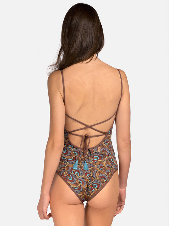 Miss Lou Miss Lou Costume da bagno J-BR1-BR Marrone