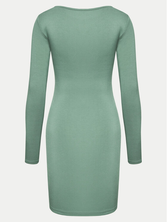 Hunkemöller Hunkemöller Nočna srajca Henley 205025 Zelena Slim Fit