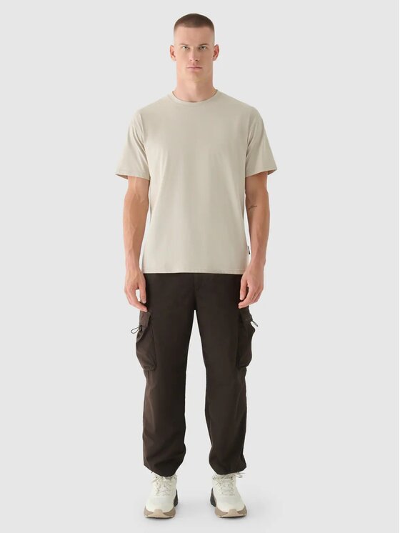 4F 4F T-Shirt 4FRSS24TTSHM2543-83S Hnědá Oversize