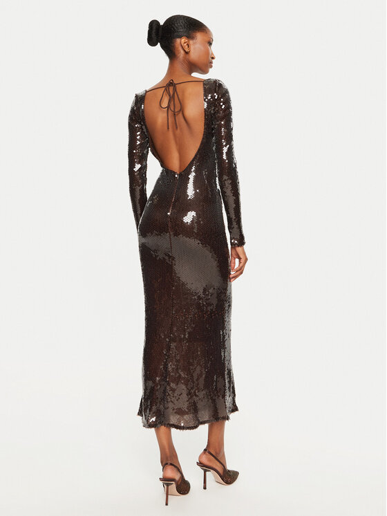 BARDOT BARDOT Koktejlové šaty Verona 58859DB Hnedá Slim Fit