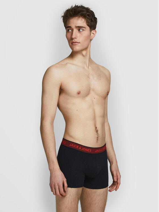 Jack&Jones Jack&Jones Set 3 perechi de boxeri Waistband 12127816 Negru
