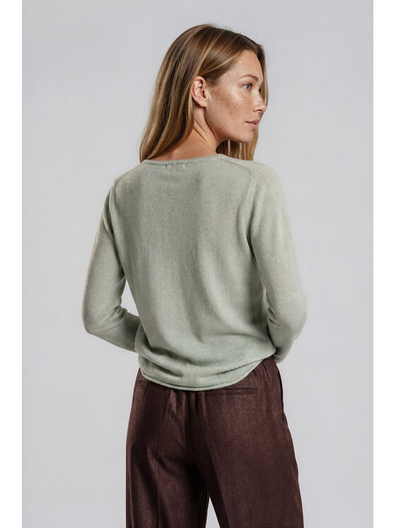Fobya Fobya Bluzka F3035 Zielony jasny Basic Fit