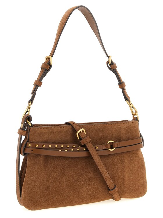 PINKO PINKO Torebka Brown Lamb Leather Shoulder Bordowy