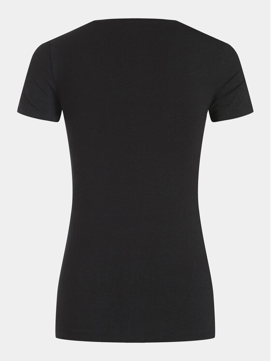 Pieces Pieces T-shirt Irene 17082526 Crna Slim Fit