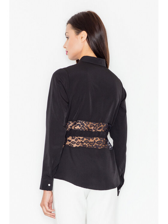 FIGL FIGLFIGL Blusa M473 Nero Regular Fit