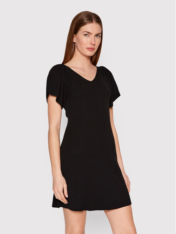 ONLY ONLY Трикотажна сукня Leelo 15268705 Чорний Regular Fit