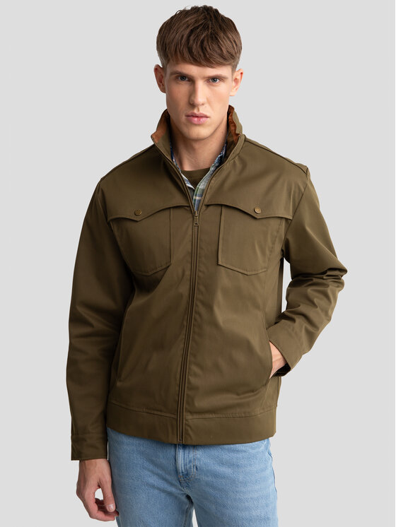 BIG STAR BIG STAR Kurtka przejściowa FABB Zielony Basic Fit