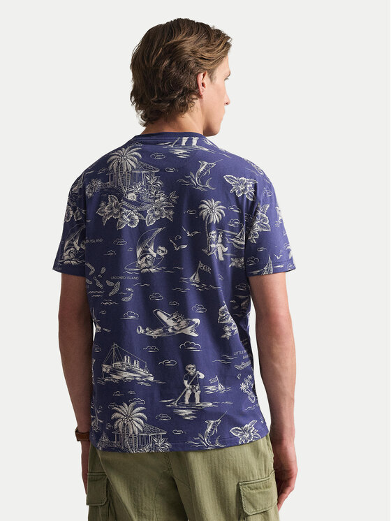 Polo Ralph Lauren Polo Ralph Lauren T-Shirt 710B16619001 Tmavomodrá Slim Fit