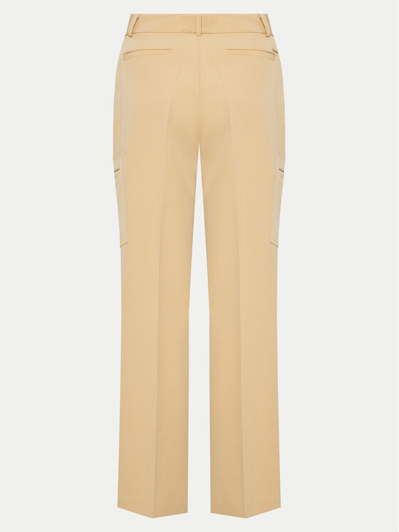 DKNY DKNY Spodnie materiałowe UB4PX263 Beżowy Regular Fit