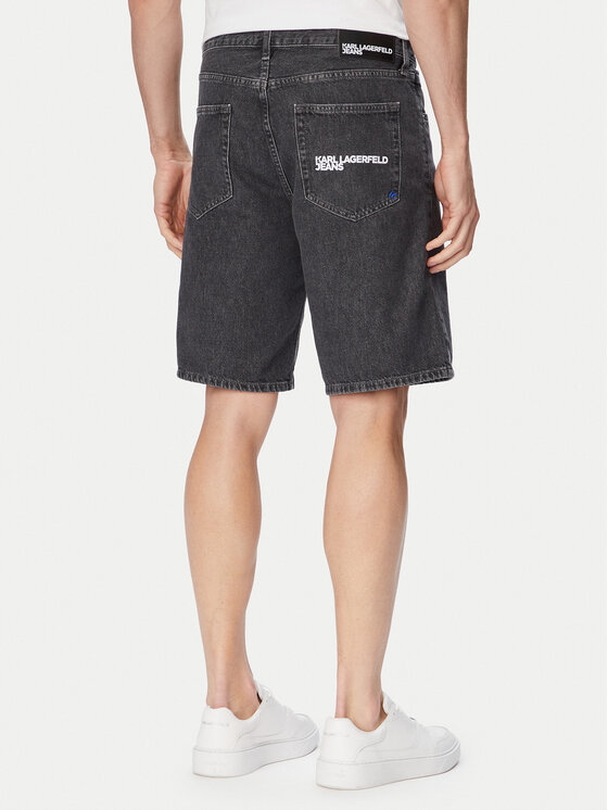 Karl Lagerfeld Jeans Karl Lagerfeld Jeans Дънкови шорти B2M10077 Сив Straight Fit