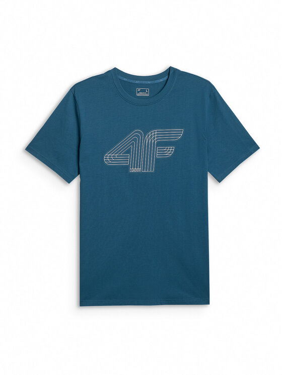 4F 4F T-Shirt COMMERCIAL 3 Turkusowy Regular Fit