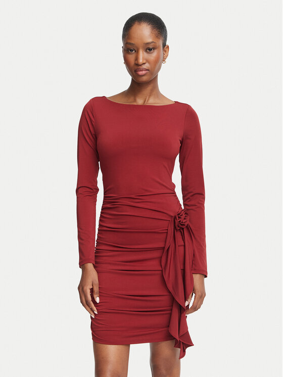 Guess Guess Коктейлна рокля W6BK19 K6104 Бордо Slim Fit