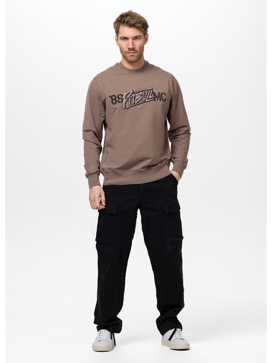PITBULL PITBULL Bluza MC Brązowy Regular Fit