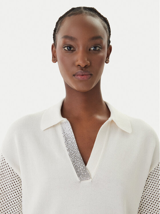 Liu Jo Sport Liu Jo Sport Polo marškinėliai TA6110 MS71G Écru Regular Fit