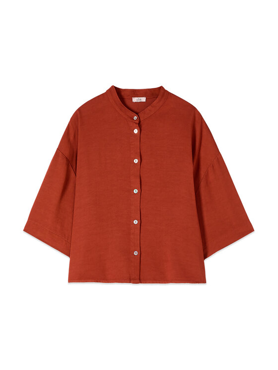 Oltre Oltre Koszula 5033J000814N022 Pomarańczowy Boxy Fit