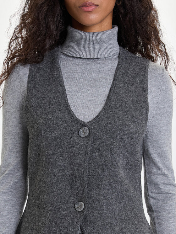 Vero Moda Vero Moda Kamizelka Brisa 10334682 Szary Regular Fit