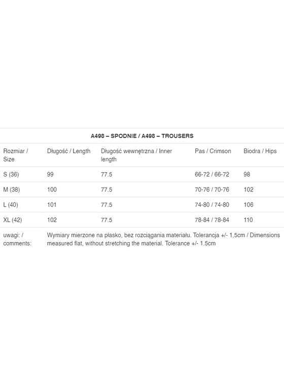 Awama Awama Spodnie damskie A498 Fioletowy Basic Fit