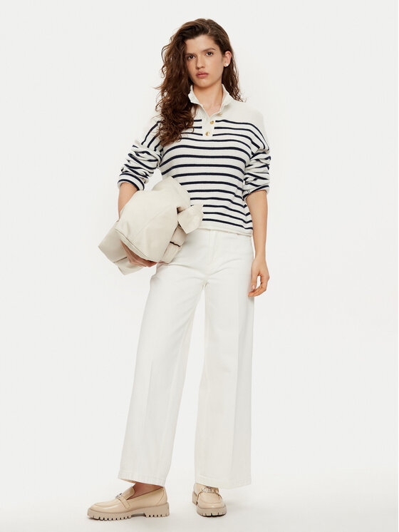 Tommy Hilfiger Tommy Hilfiger Svetr WW0WW44981 Bílá Relaxed Fit