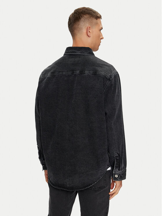 HUGO Hugo Jeanshemd Ebolt 50513847 Grau Oversize