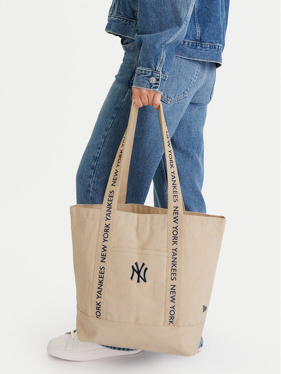 New Era New Era Torebka New York Yankees MLB Strap Canvas Tote 60595127 Beżowy
