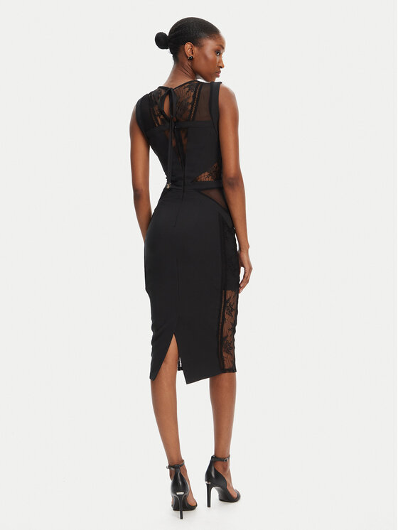 Babylon Babylon Coctailkleid EL0734 Schwarz Slim Fit