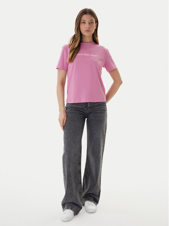 Calvin Klein Jeans Calvin Klein Jeans Marškinėliai LV047C912G Rožinė Regular Fit