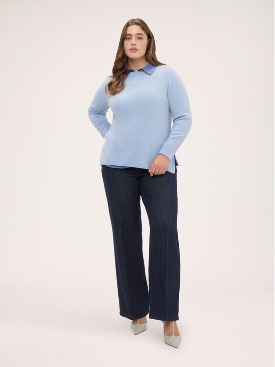 Fiorella Rubino Fiorella Rubino Sweter M301L008583N004 Turkusowy Regular Fit
