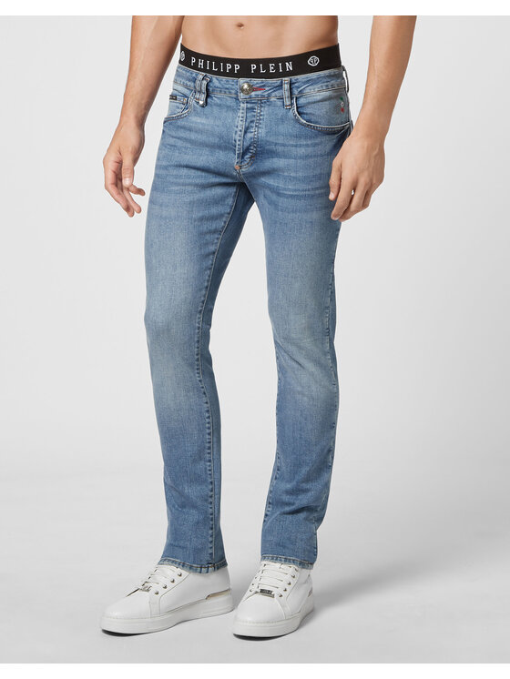 PHILIPP PLEIN PHILIPP PLEIN Jeansy 441 Světle modrá Straight Leg
