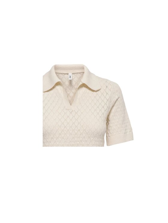 ONLY ONLY T-Shirt Polo onlcosima ss structure Μπεζ Regular Fit