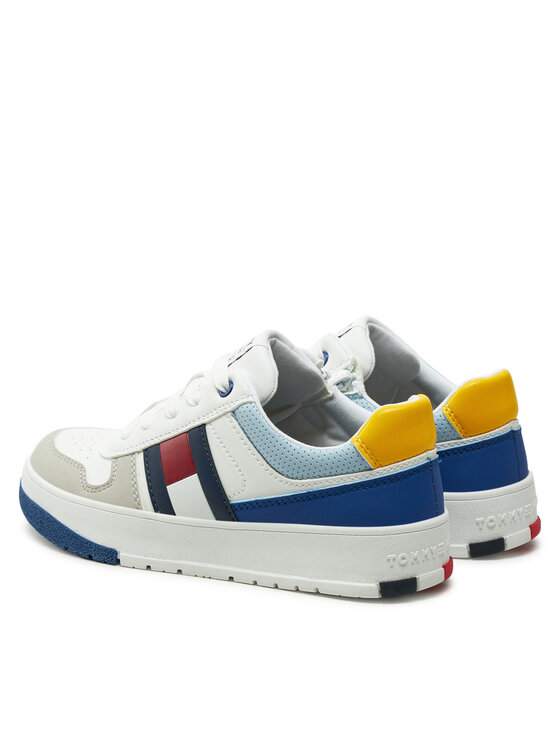 Tommy Hilfiger Tommy Hilfiger Sneakersy Flag Low Cut Lace-Up Sneaker T3X9-33863-1269 S Biały