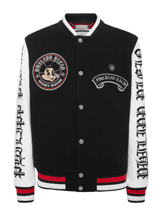 PHILIPP PLEIN PHILIPP PLEIN Kurtka bomber 23631 Czarny Regular Fit