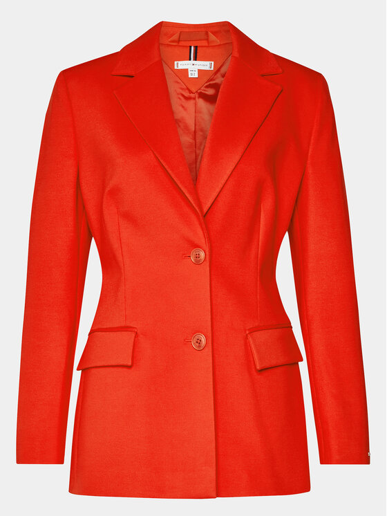 Tommy Hilfiger Tommy Hilfiger Suknjič Slim Knit Sb Blazer WW0WW40341 Rdeča Slim Fit