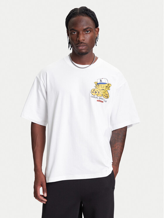 adidas adidas T-Shirt Wabash JW0158 Biały Oversize